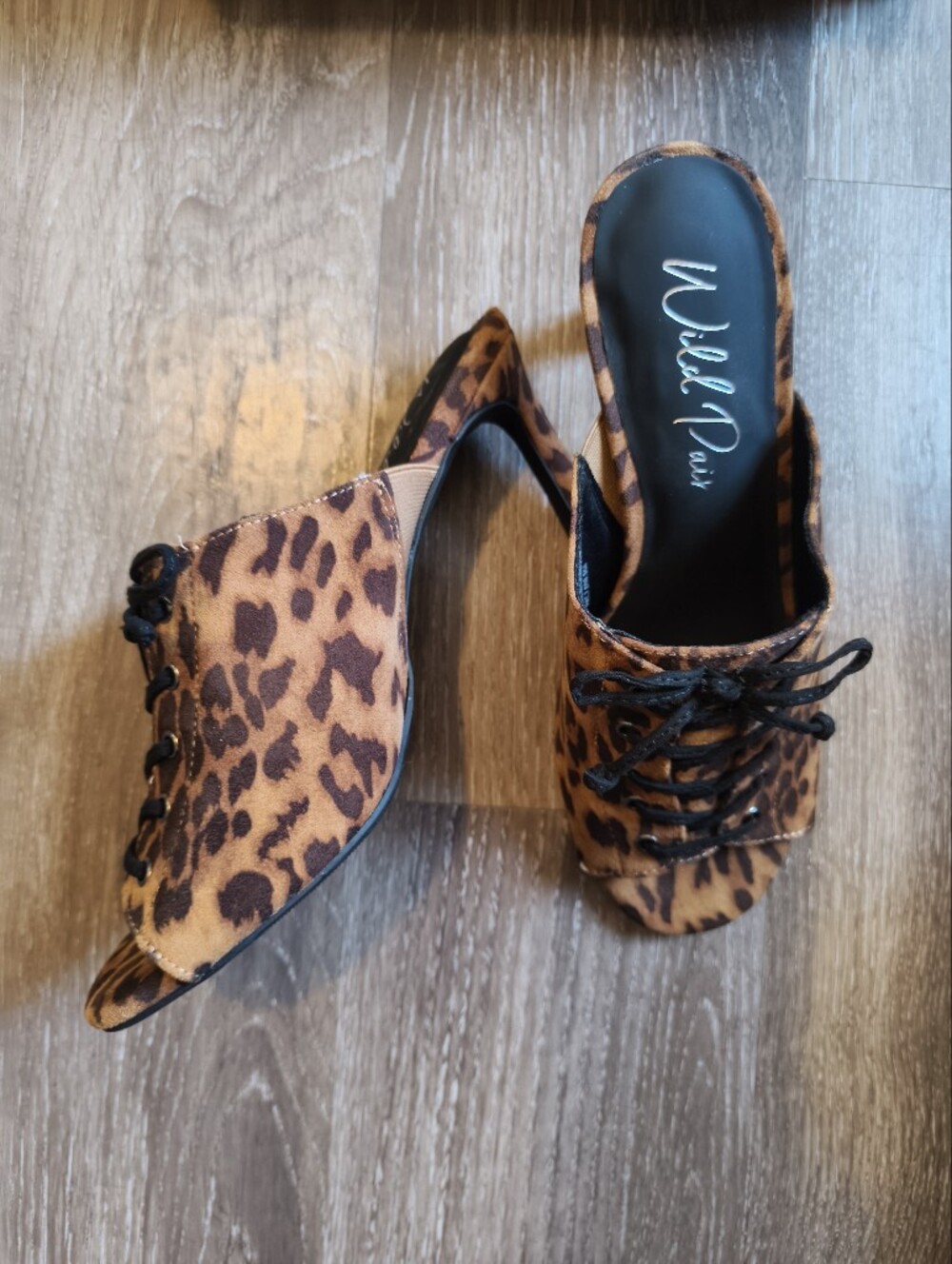 Wild Pair Animal Print Mules Heels Women's Shoes
